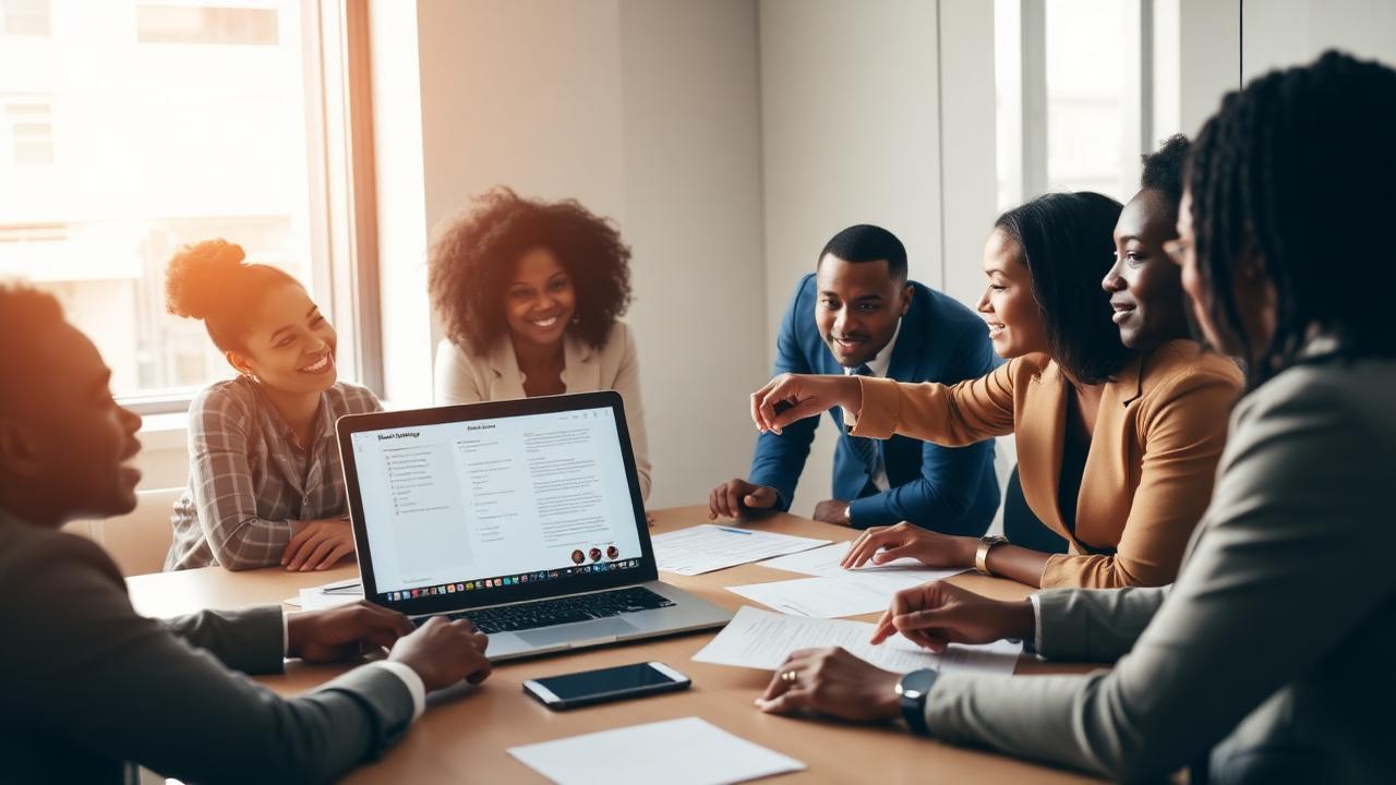 Élus CSE collaborant autour d'une table de réunion