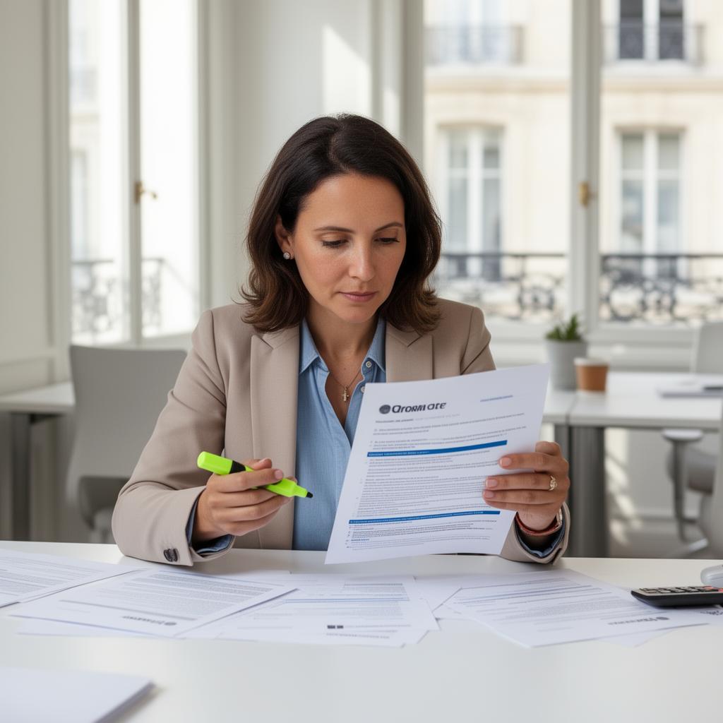 Élue synthétisant un rapport d'entreprise
