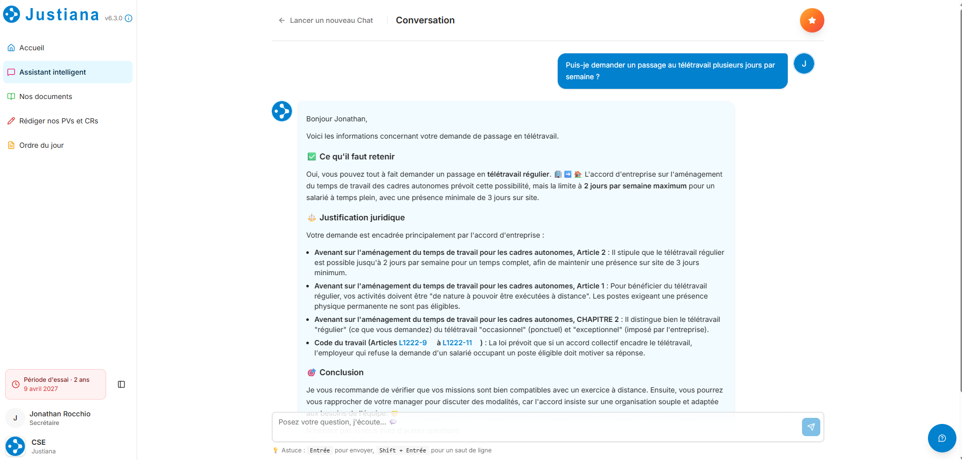 Capture d'écran – Détecteur de points de vigilance