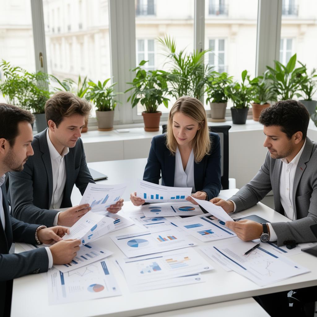 Élus CSE analysant un rapport annuel structuré